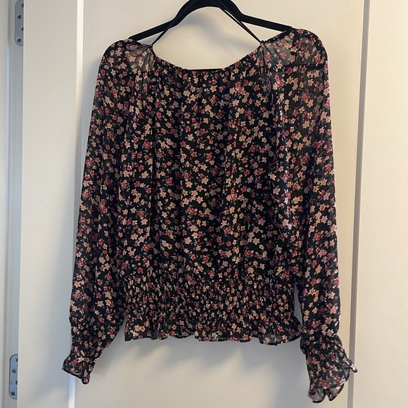LUSH floral blouse, black & pink - Picture 4 of 11